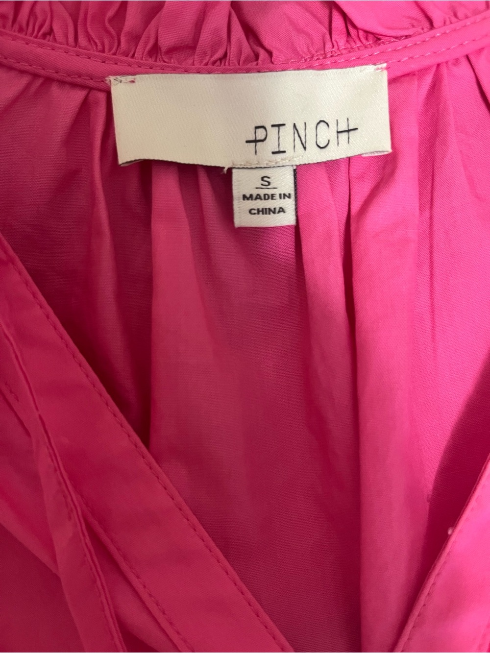 PINCH Pink Ruffle Sleeve Top With Front Tie - Picture 3 of 4